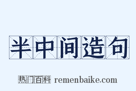 半中间造句是什么意思的图片